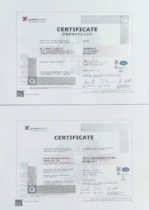 Our Certificate